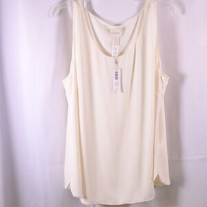 NWT Chico's Women's Reversible Ivory/Cream Tank Top Womens 3 (US 16)